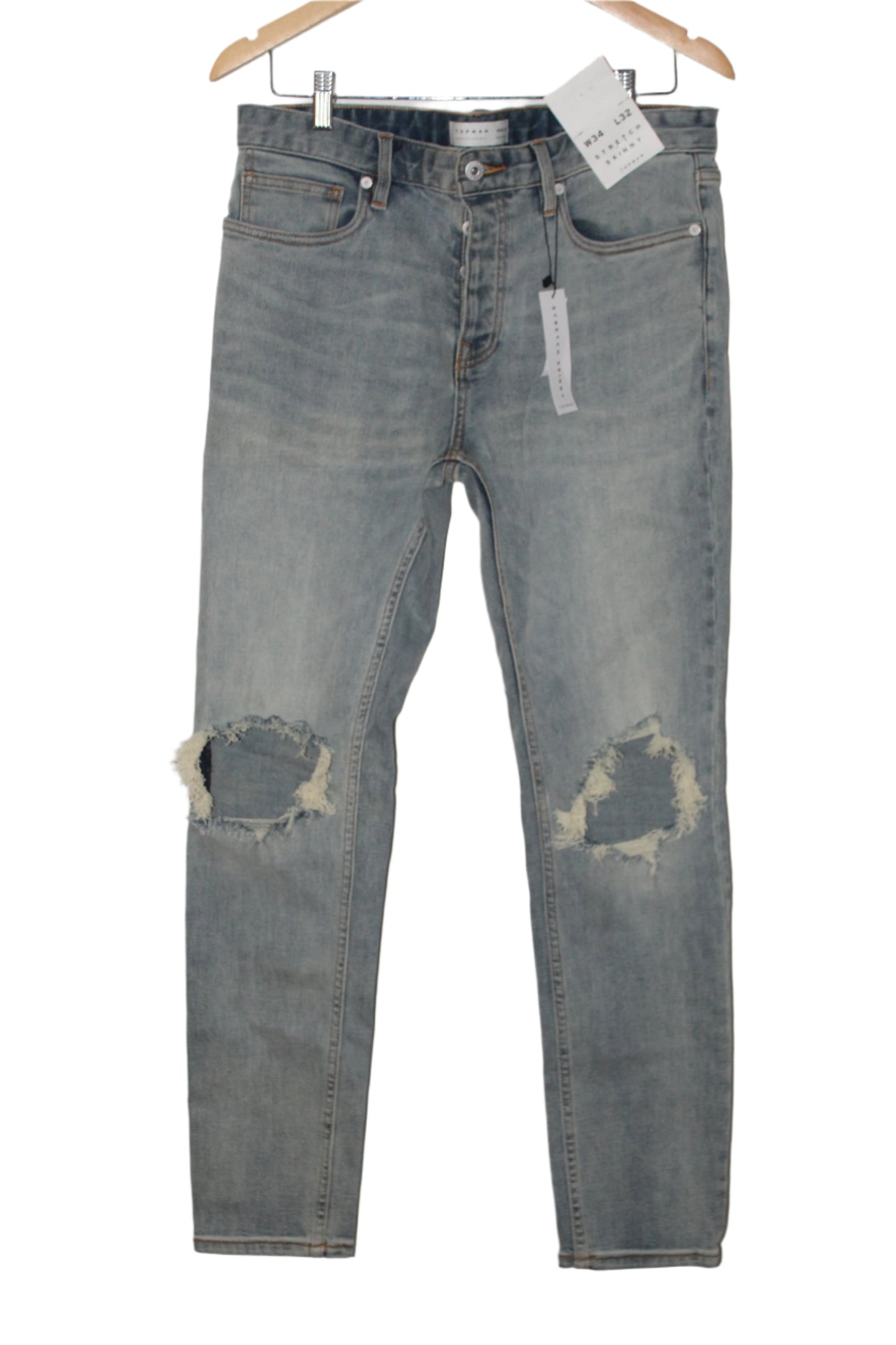 New Stretch Skinny Topman Ripped Jeans - 34*32